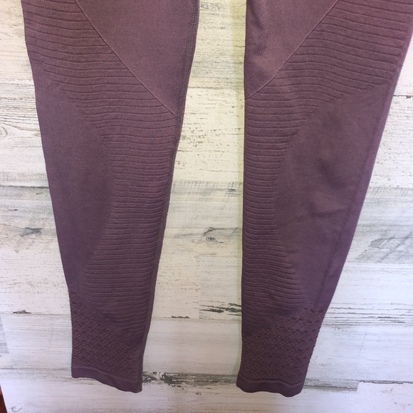 Women High Waisted Yoga Pants Workout Seamless Hollow Out Leggings laven… - Picture 8 of 16